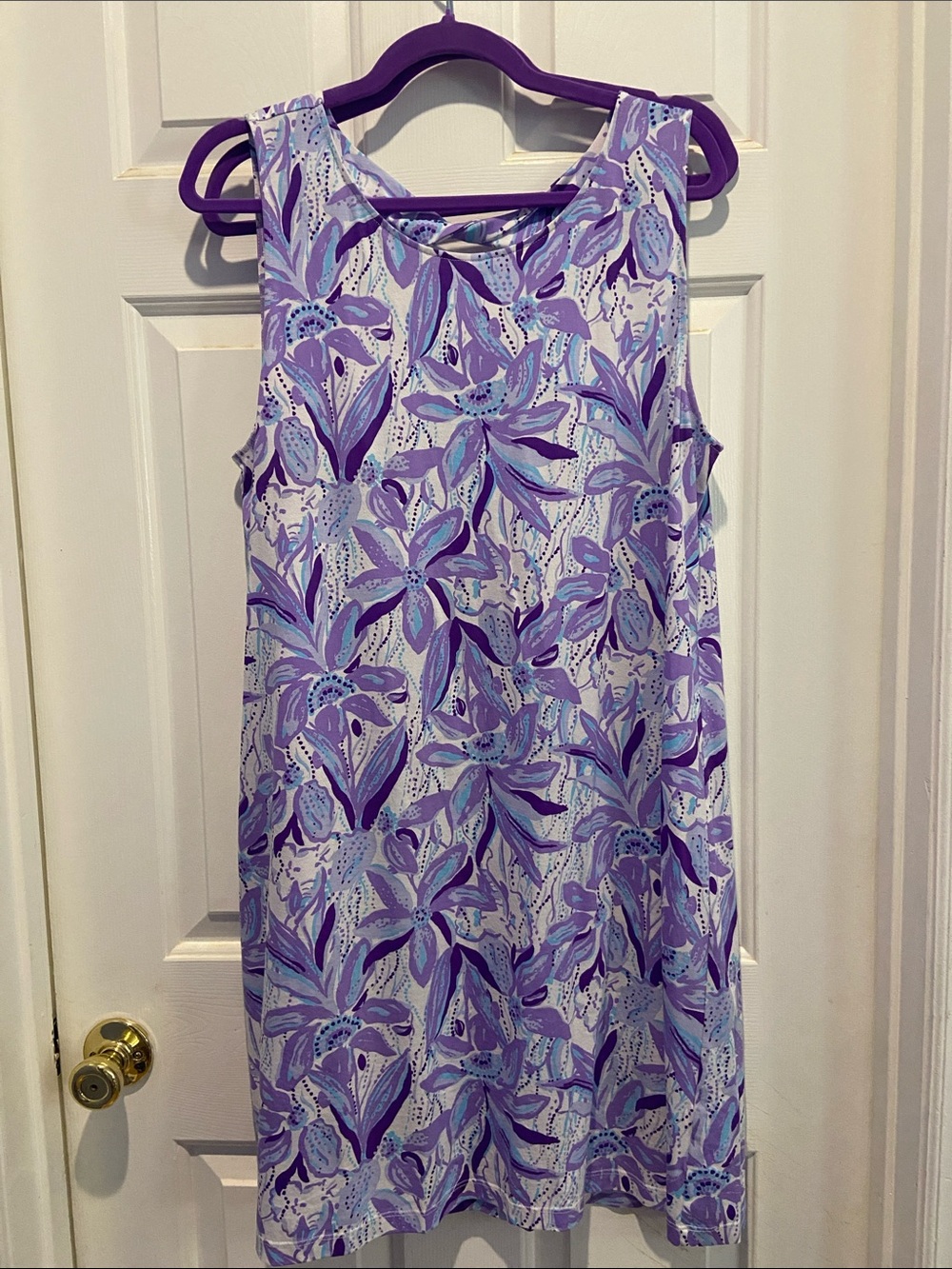 Lilly Pulitzer Eliza Dress - XLarge -
 Like New- Tropicalia Purple Elephant